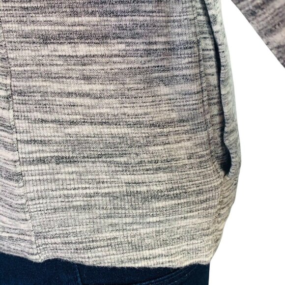 Loft | Lou & Grey Womens Asymmetric Zip Cardigan Melange Stretch Gray Size XS - Picture 5 of 13
